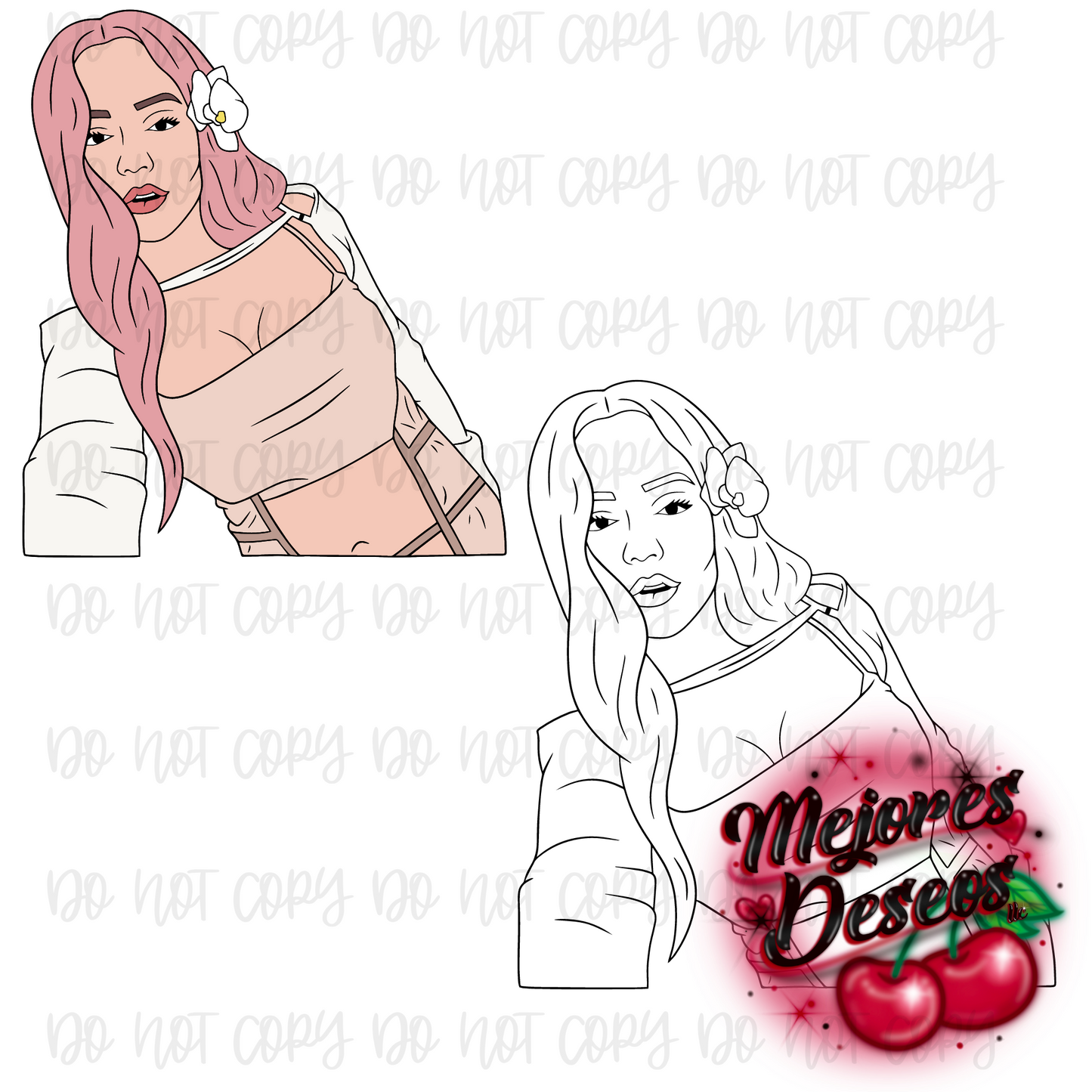 Karol G Con Cabello rosita SVG, PNG Digital Download