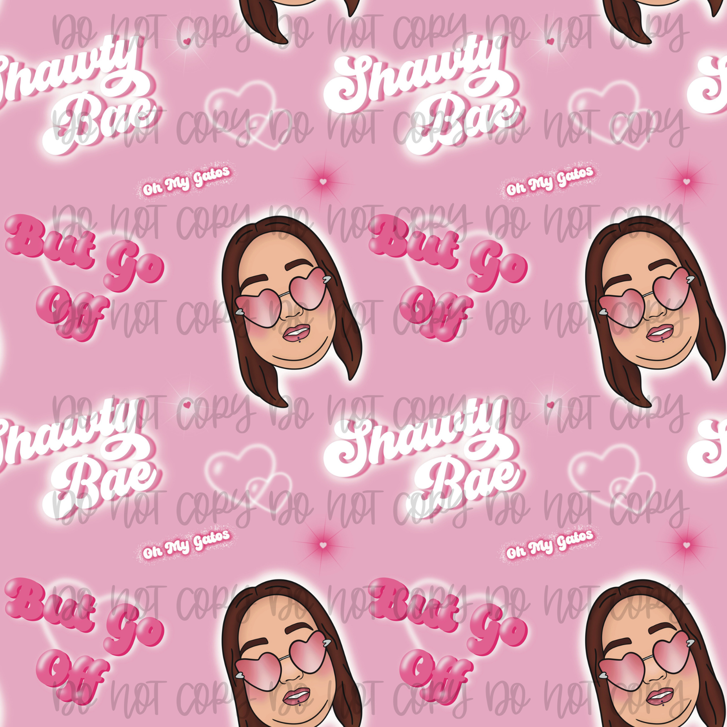 Shawty Bae PINK SEAMLESS Design JPEG. Shawty Bae Seamless. Shawty Bae Clipart. Shawty Bae Old school hearts. Instant Download ONLY