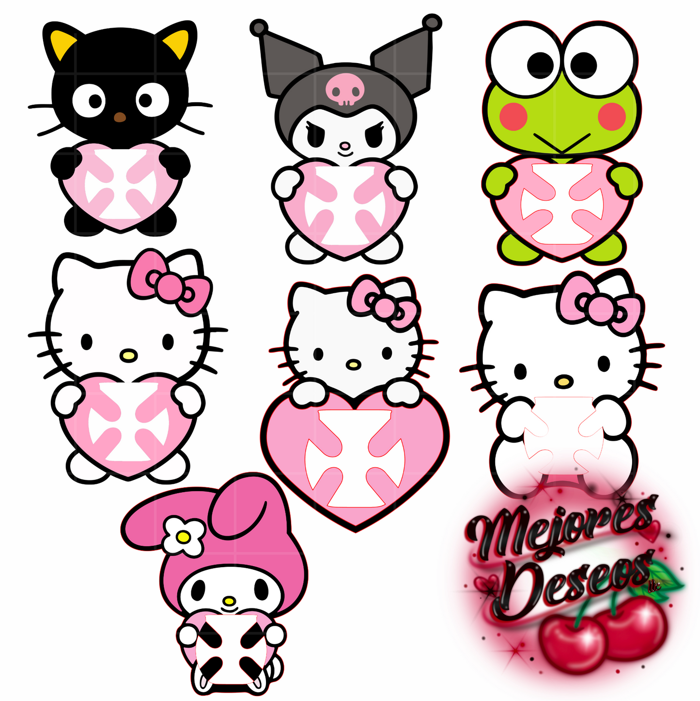 Valentines Buzzball Holder Hello Kitty SANRIO BUNDLE- CUT FILES (7 Files) (DIGITAL DOWNLOAD)
