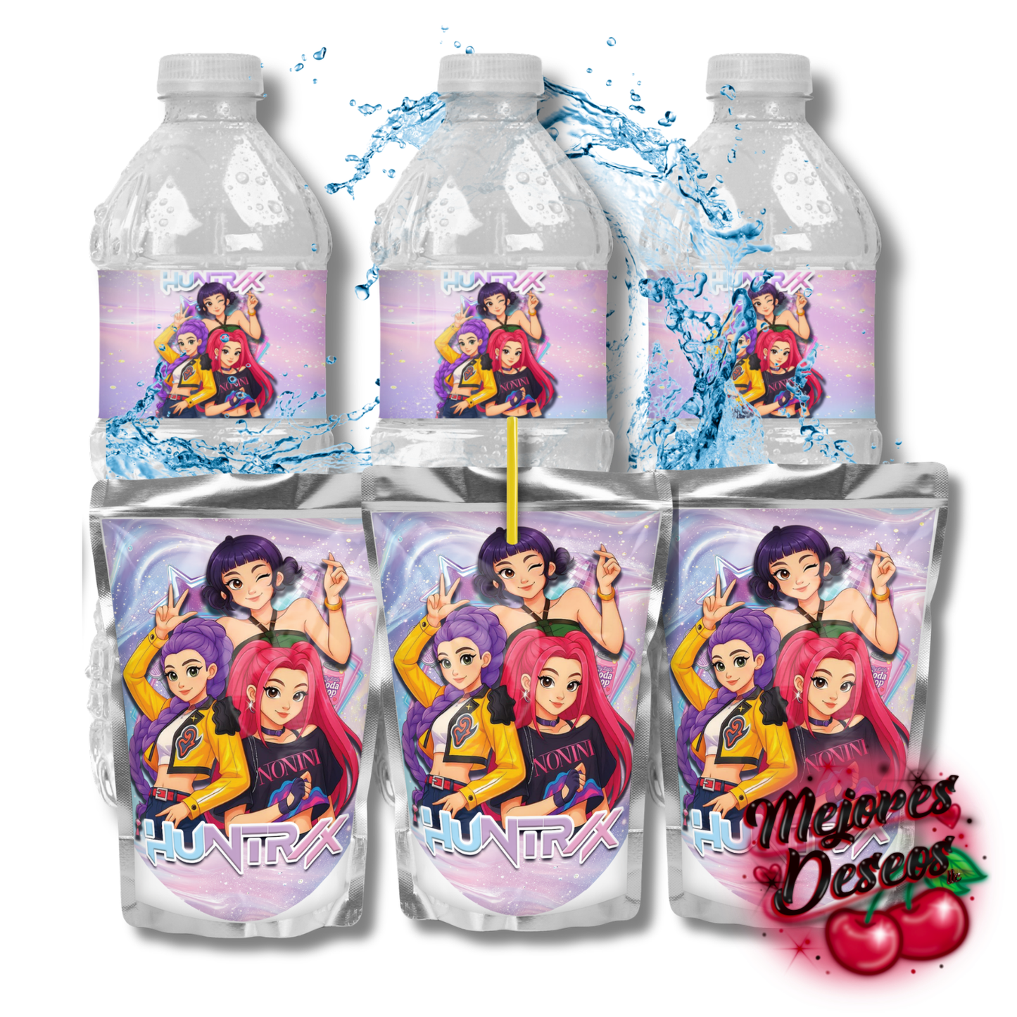 Kpop Demon Hunters Theme Juice/Water Labels