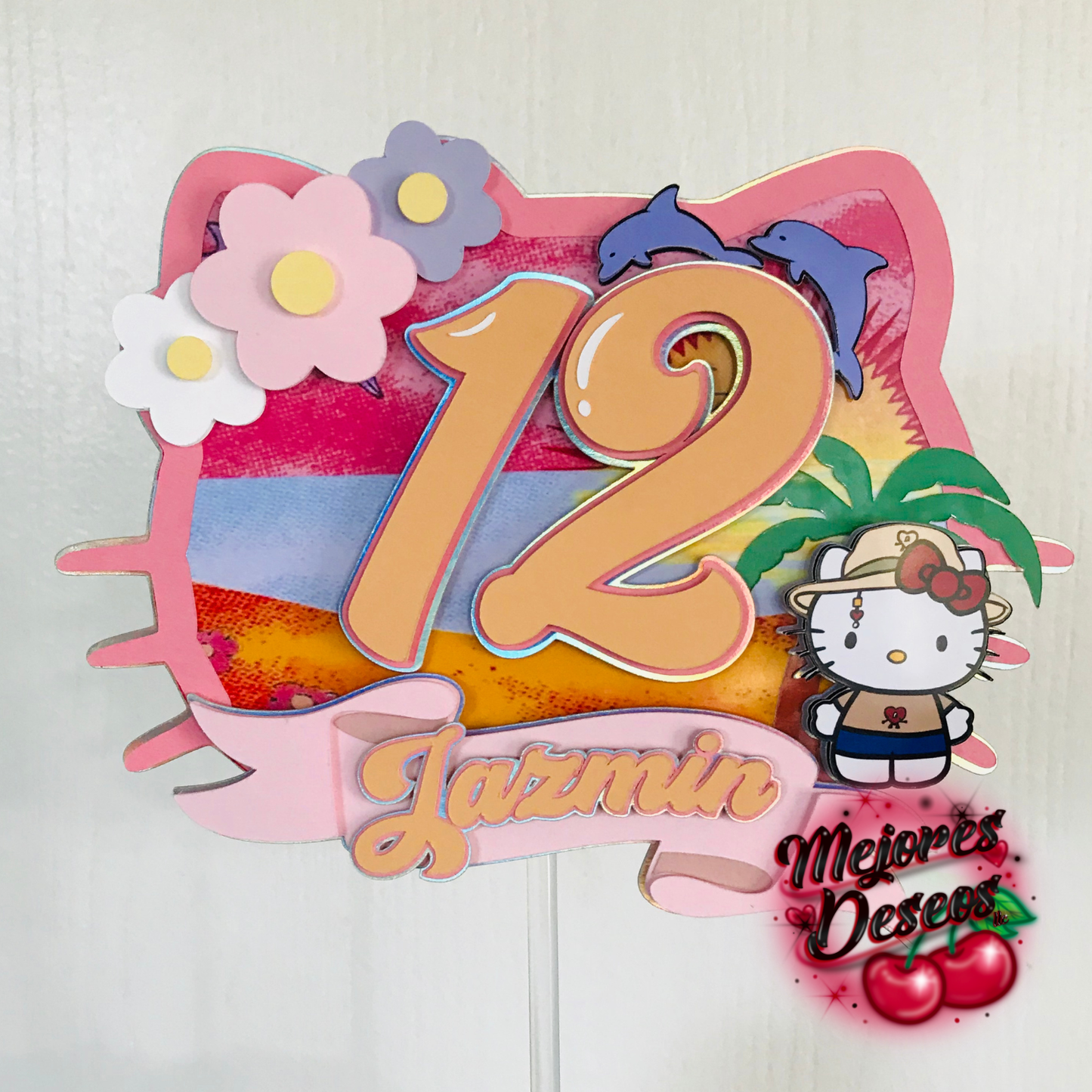 Bad Bunny Hello Kitty Cake Topper