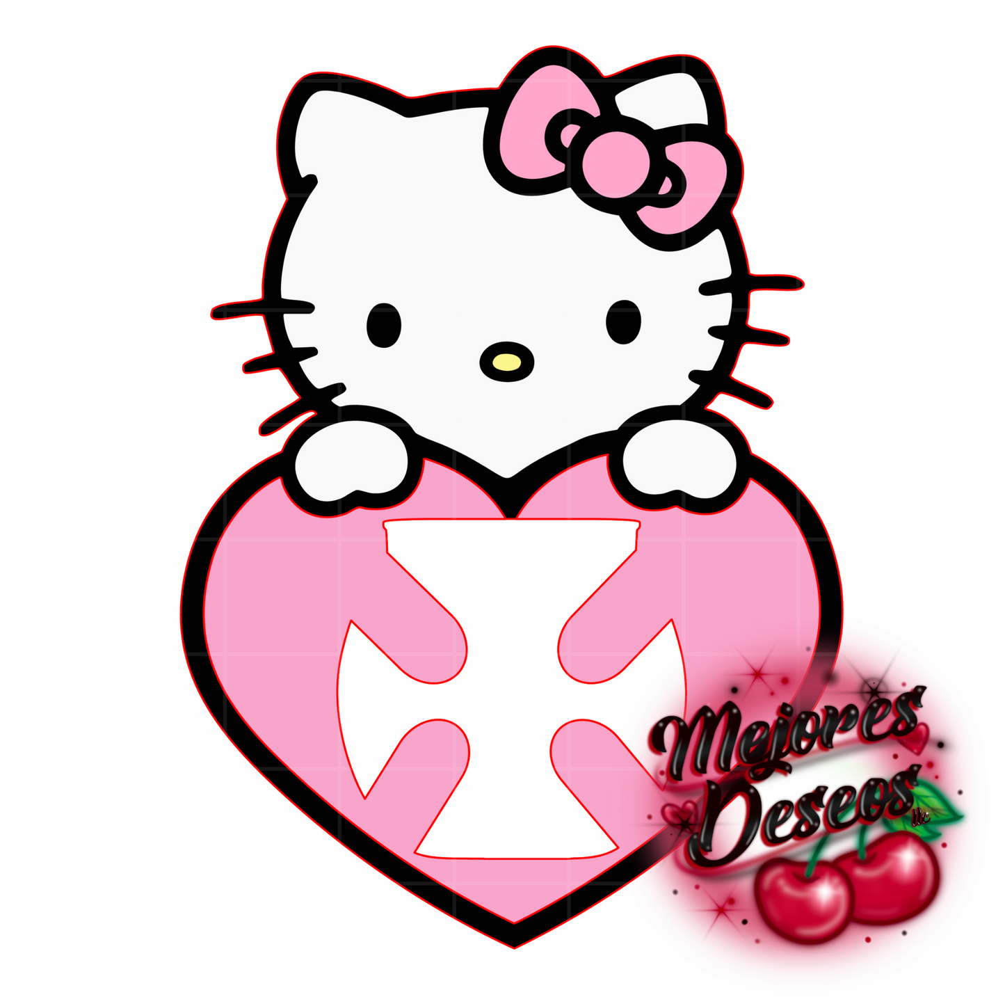 Valentines Hello Kitty Buzzball Holder- CUT FILE (DIGITAL DOWNLOAD)