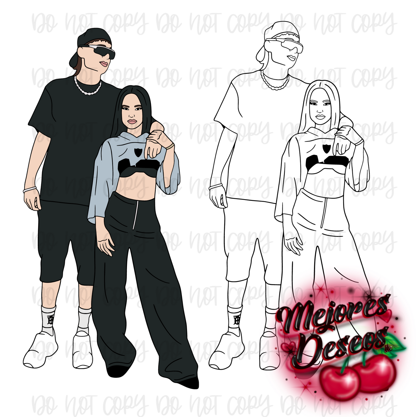 Peso Pluma x Becky G SVG, PNG Digital Download.