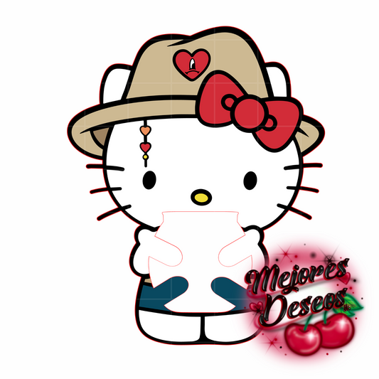 Valentines Bad Bunny Hello Kitty Buzzball Holder- CUT FILE (DIGITAL DOWNLOAD)