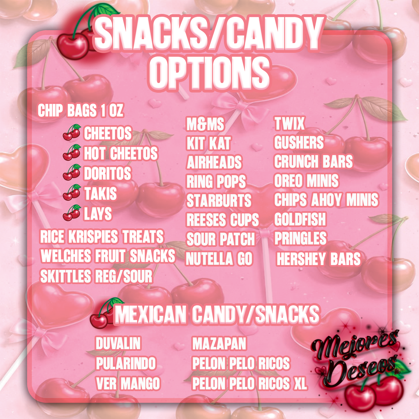 Kpop Demon Hunters Theme Snacks/Candies