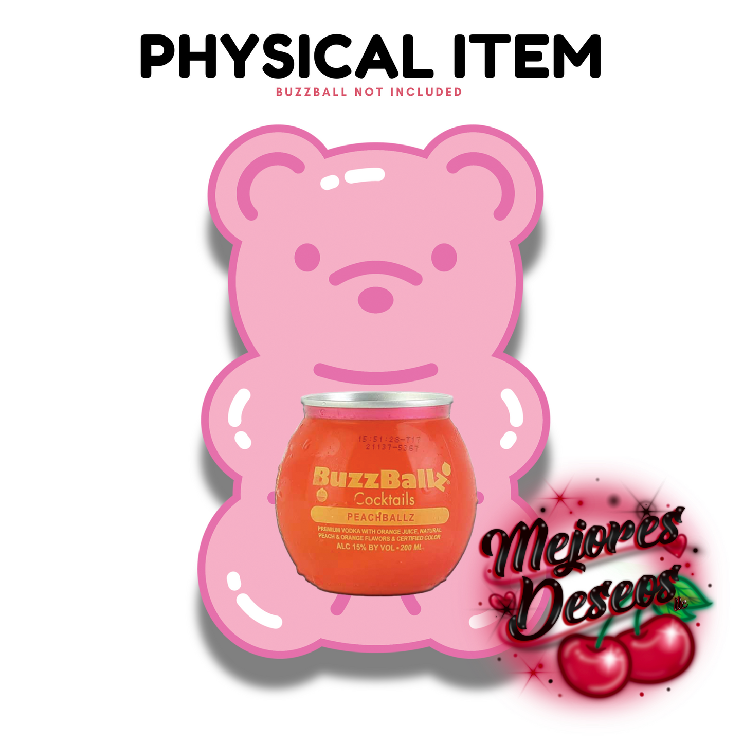 Gummy Bear Valentines Day Buzzball Holder (SHIPPED ITEM)