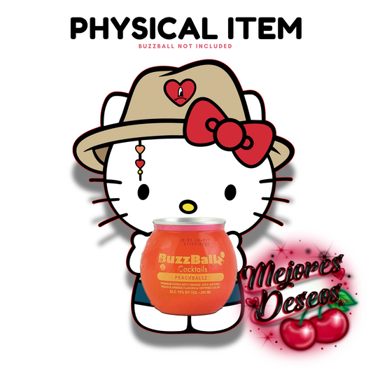 Hello Kitty as Bad Bunny Valentines Day Buzzball Holder (SHIPPED ITEM)