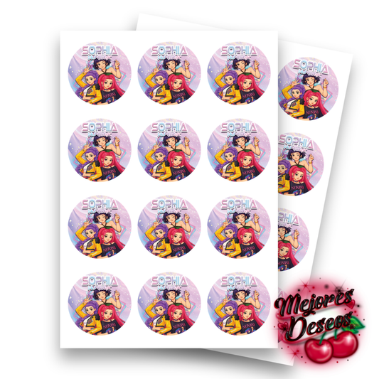 Kpop Demon Hunters Theme Party Stickers