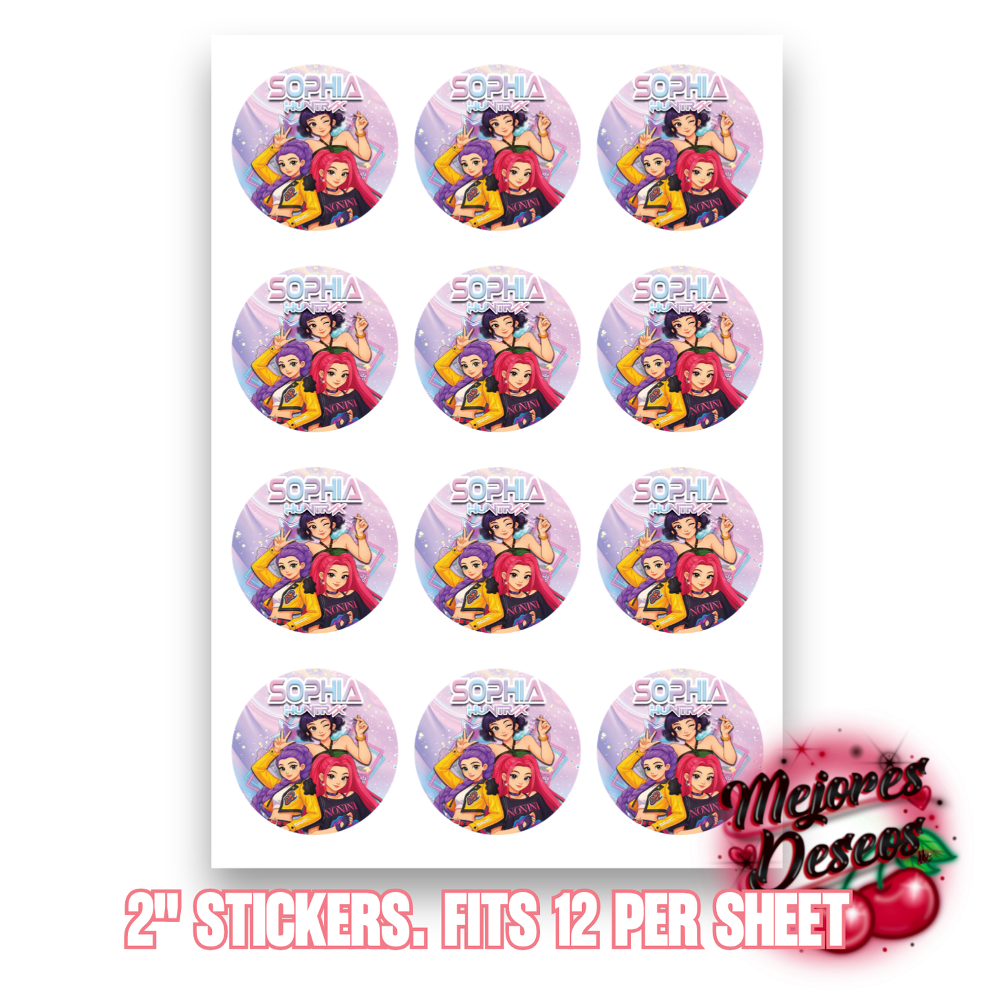 Kpop Demon Hunters Theme Party Stickers