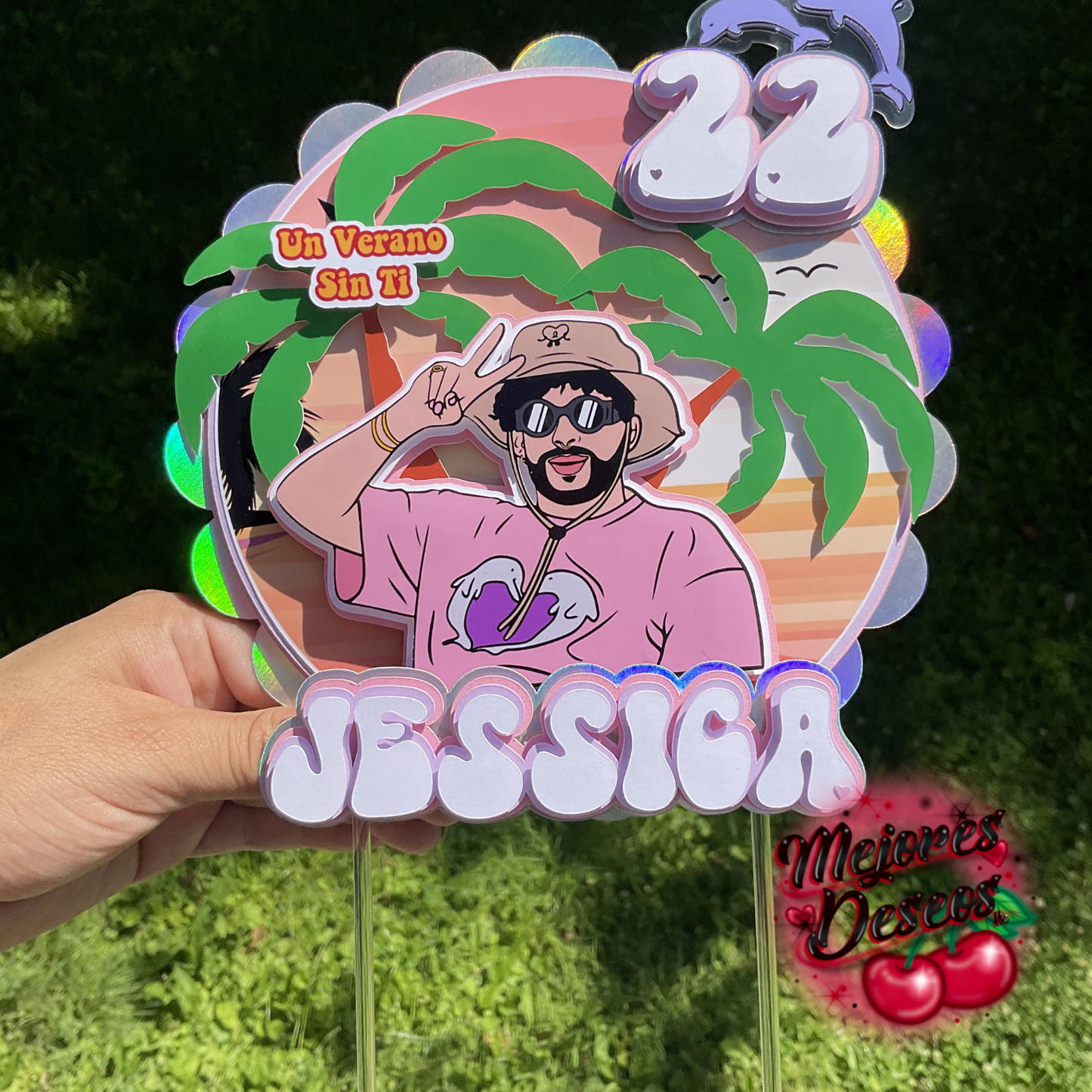 Bad Bunny Cake Topper