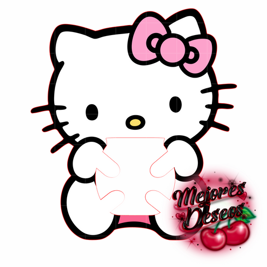 Valentines Hello Kitty Buzzball Holder- CUT FILE (DIGITAL DOWNLOAD)
